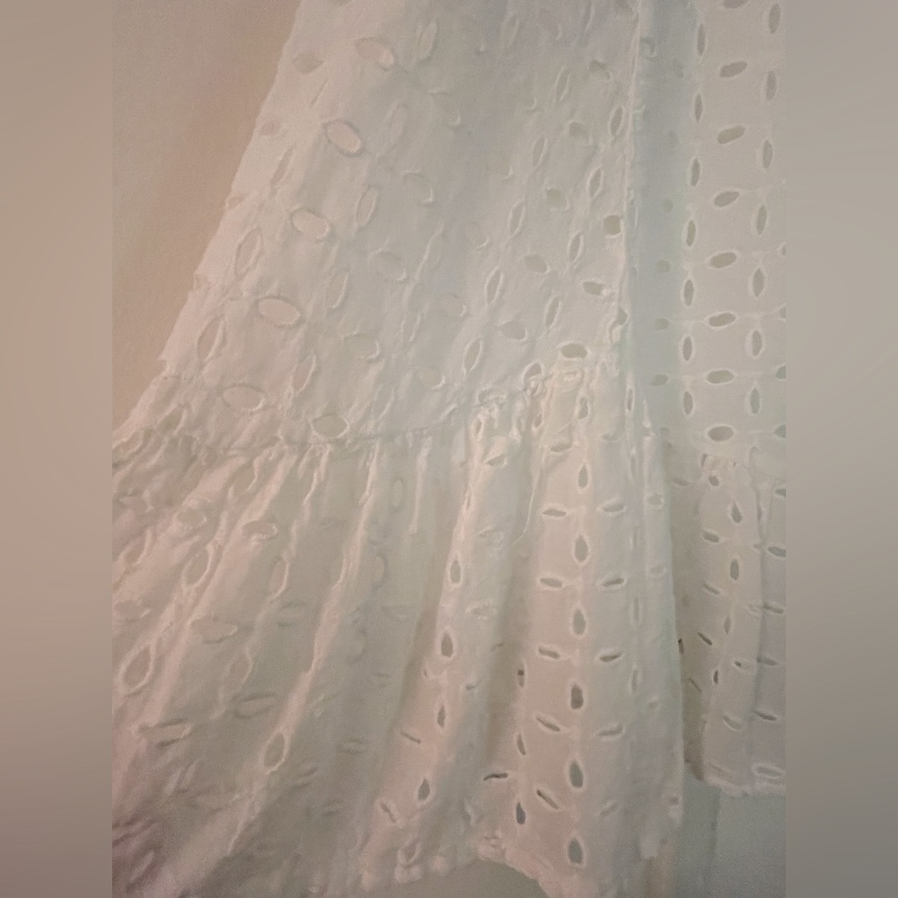 White Eyelet Ruffle Skirt - Picture 2 of 5
